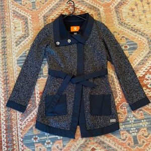 Merrell fleece lined button jacket with belt